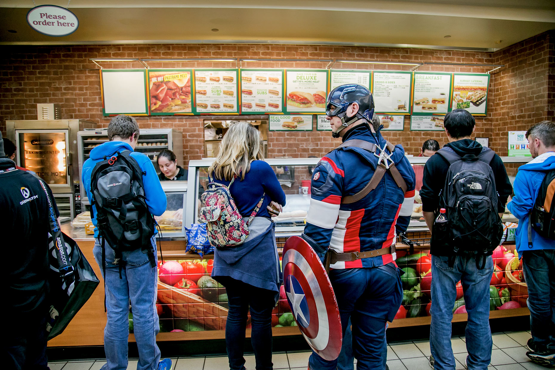 JOHNNY ANDREWS PHOTOGRAPHY : EDITORIAL :: Captain America at Subway